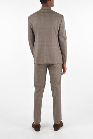 Abito ACADEMY in Lana Vergine in Motivo Windowpane con Revers Classico