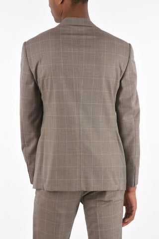Abito ACADEMY in Lana Vergine in Motivo Windowpane con Revers Classico