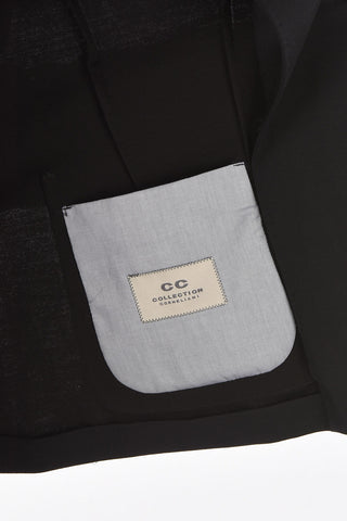 CC COLLECTION Technical Fabric RESET Suit with Iconic Beetle Brooch