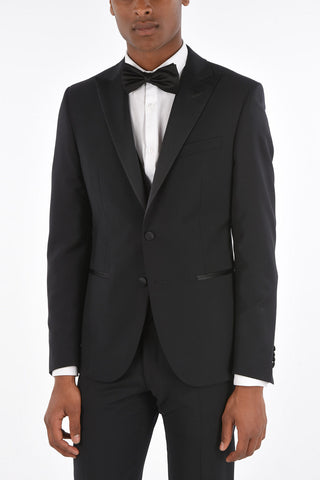 CC COLLECTION 3-Piece CERIM.RESET Suit with Satin Details