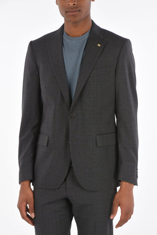CC COLLECTION Virgin Wool RIGHT Suit with Glen Check Pattern