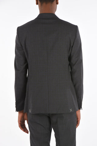 CC COLLECTION Virgin Wool RIGHT Suit with Glen Check Pattern