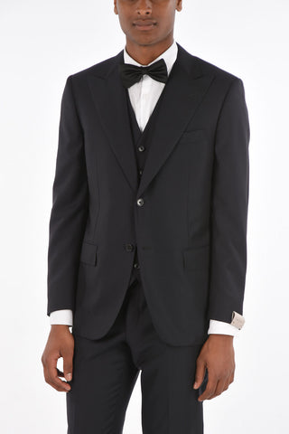 Virgin Wool MANTUA 3-piece Suit with Peak Lapel