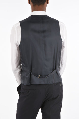 Virgin Wool MANTUA 3-piece Suit with Peak Lapel