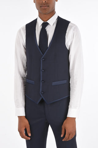 Dreiteiliger Anzug CERIM.ACADEMY mit Details aus Satin