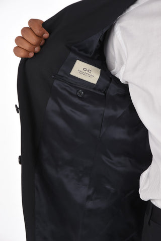 CC COLLECTION Virgin Wool RIGHT Suit with Iconic Beetle Brooch