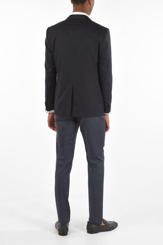 Virgin Wool 3-Piece Suit CERIM.ACADEMY with Pinstriped Trousers