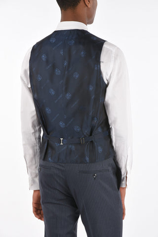 Virgin Wool 3-Piece Suit CERIM.ACADEMY with Pinstriped Trousers