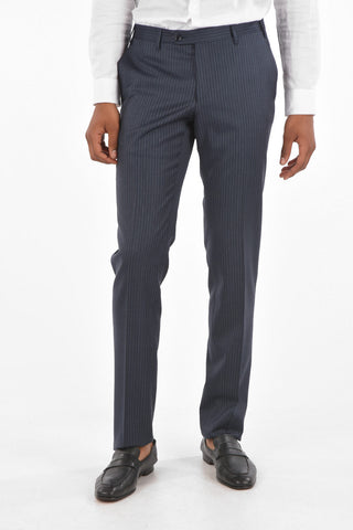 Virgin Wool 3-Piece Suit CERIM.ACADEMY with Pinstriped Trousers