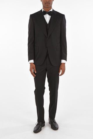 3-Piece MANTUA Virgin Wool Suit with Flap Pockets