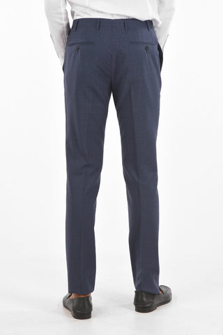 Virgin Wool Pinstriped ACADEMY Suit with Notch Lapel