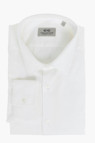 CC COLLECTION Stretched Cotton Shirt with Standard Collar