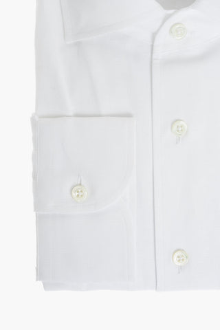 Flax Cotton Shirt with Standard Collar