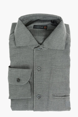 ID Camicia in Cotone Twill con Taschino Ricamato