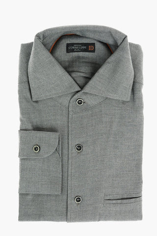 ID Breast-pocket Twill Cotton Shirt