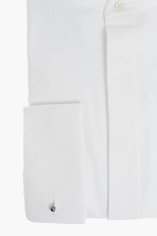 Wing-tip Collar Bodysuit Shirt with Double French Cuffs