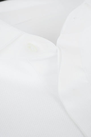 Wing-tip Collar Bodysuit Shirt with Double French Cuffs