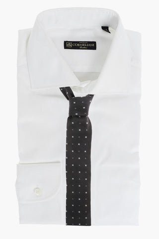 Twill Cotton Shirt with Standard Collar