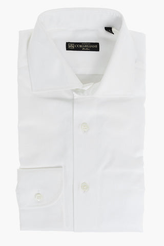 Twill Cotton Shirt with Standard Collar
