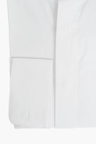 Camicia Body in Popeline con Collo Wing-tip e Polsini Doppi alla Francese