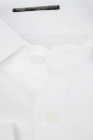 Herringbone Patterned Shirt with Standard Collar