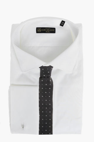 Standard Collar Popeline Cotton Shirt with Cufflinks