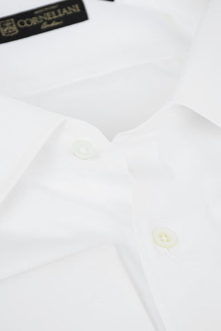 Standard Collar Popeline Cotton Shirt with Cufflinks
