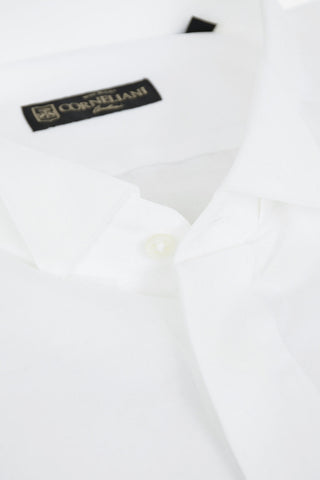 Diplomatic Collar Jacquard Cotton Shirt with Cufflinks