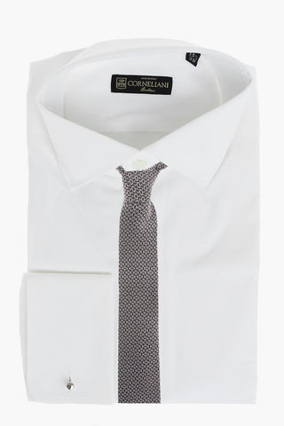 Camicia in Cotone Twill con Polsini Doppi alla Francese