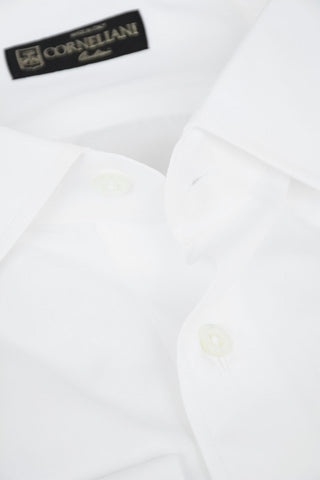 Camicia in Cotone Twill con Polsini Doppi alla Francese