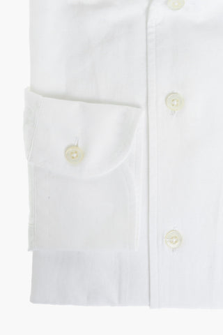 ID COUTURE Camicia in Misto Lino con Taschino e Logo Ricamato