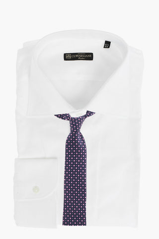 Hopsack Patterned Shirt with Standard Collar