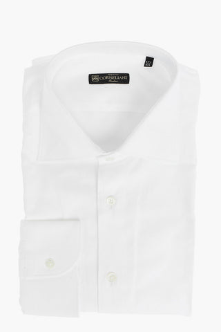 Hopsack Patterned Shirt with Standard Collar