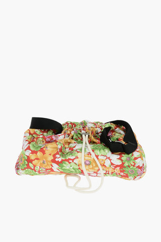 Floral Patterned GARDEN Satin Crossbody Bag