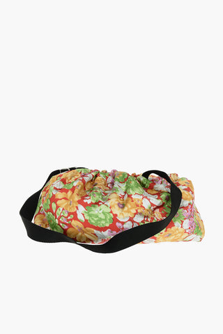 Floral Patterned GARDEN Satin Crossbody Bag