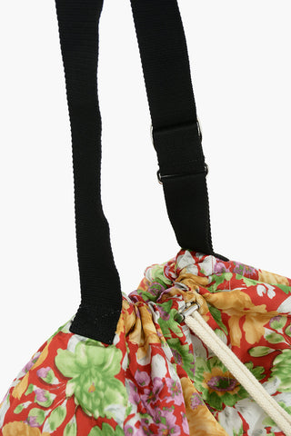 Floral Patterned GARDEN Satin Crossbody Bag