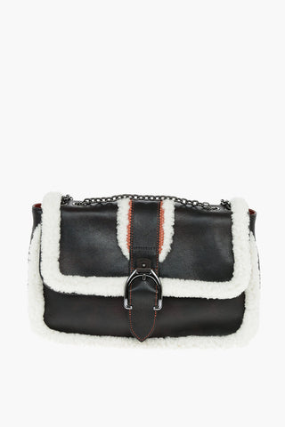 Shoulder Bag with Shearling Profiles