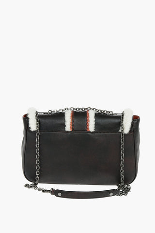 Borsa a Spalla con Dettagli in Shearling