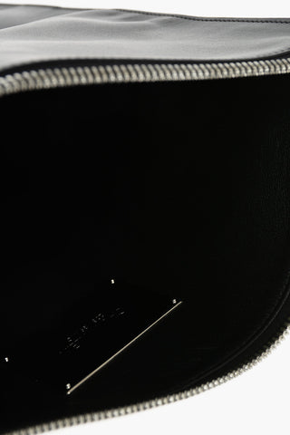 205W39NYC Zipped Leather Pouch with Embossed Logo