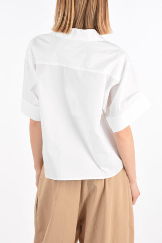 MM6 Hidden Closure Notched Collar Shirt