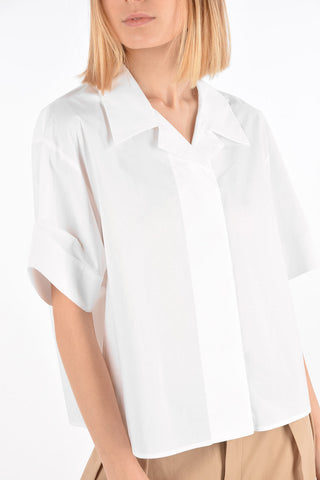 MM6 Hidden Closure Notched Collar Shirt