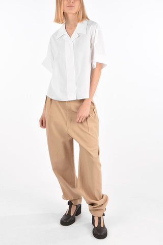 MM6 Hidden Closure Notched Collar Shirt