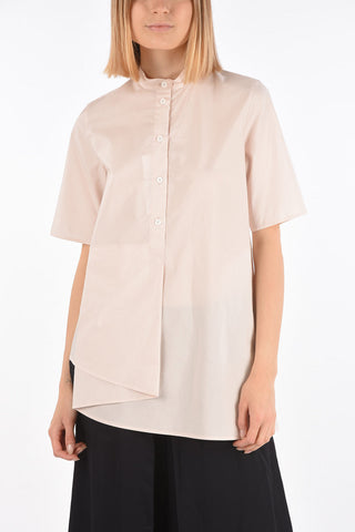 MM6 mandarin collar short sleeve shirt