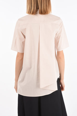 MM6 mandarin collar short sleeve shirt