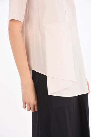 MM6 mandarin collar short sleeve shirt