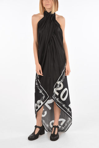 MM6 All Over Printed Lettering Modular Maxi Dress