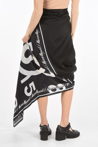 MM6 All Over Printed Lettering Modular Maxi Dress