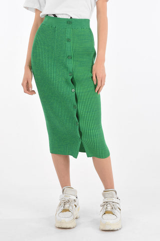 MM6 Tone-on-tone Bodycon Skirt