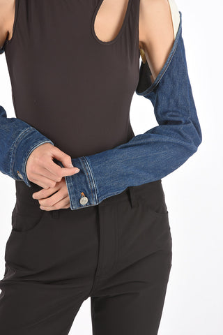 MM6 manicotti in denim 