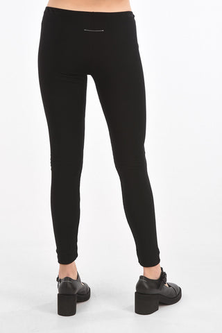 MM6 Solid Color Regular Waist Leggings
